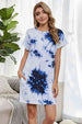 Tie-Dye Round Neck Tee Dress with Pockets -BazaarBey - www.shopbazaarbey.com