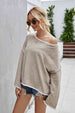 Round Neck Dropped Shoulder Sweater Bazaarbey