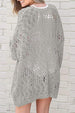 Openwork Open Front Long Sleeve Cardigan Bazaarbey