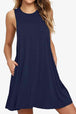 Full Size Round Neck Sleeveless Dress with Pockets -BazaarBey - www.shopbazaarbey.com