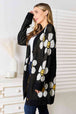  Floral Button Down Longline Cardigan Bazaarbey