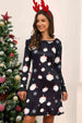 Full Size Christmas Long Sleeve Dress -BazaarBey - www.shopbazaarbey.com