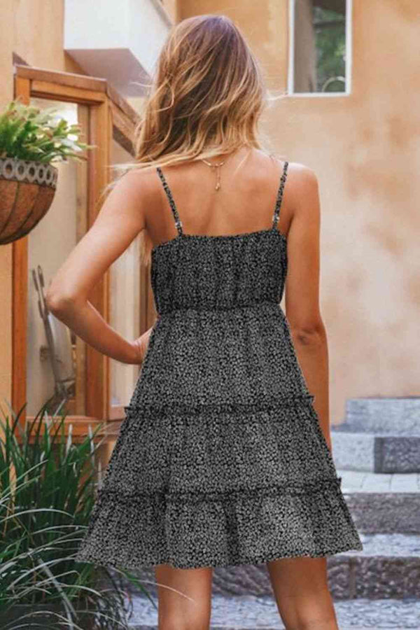  Floral Spaghetti Strap Dress -BazaarBey - www.shopbazaarbey.com