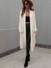  Waffle Knit  Duster Cardigan With Pockets Trendsi