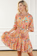 Printed Smocked Frill Tiered Dress -BazaarBey - www.shopbazaarbey.com