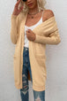 Open Front Long Sleeve Cardigan with Pockets Bazaarbey
