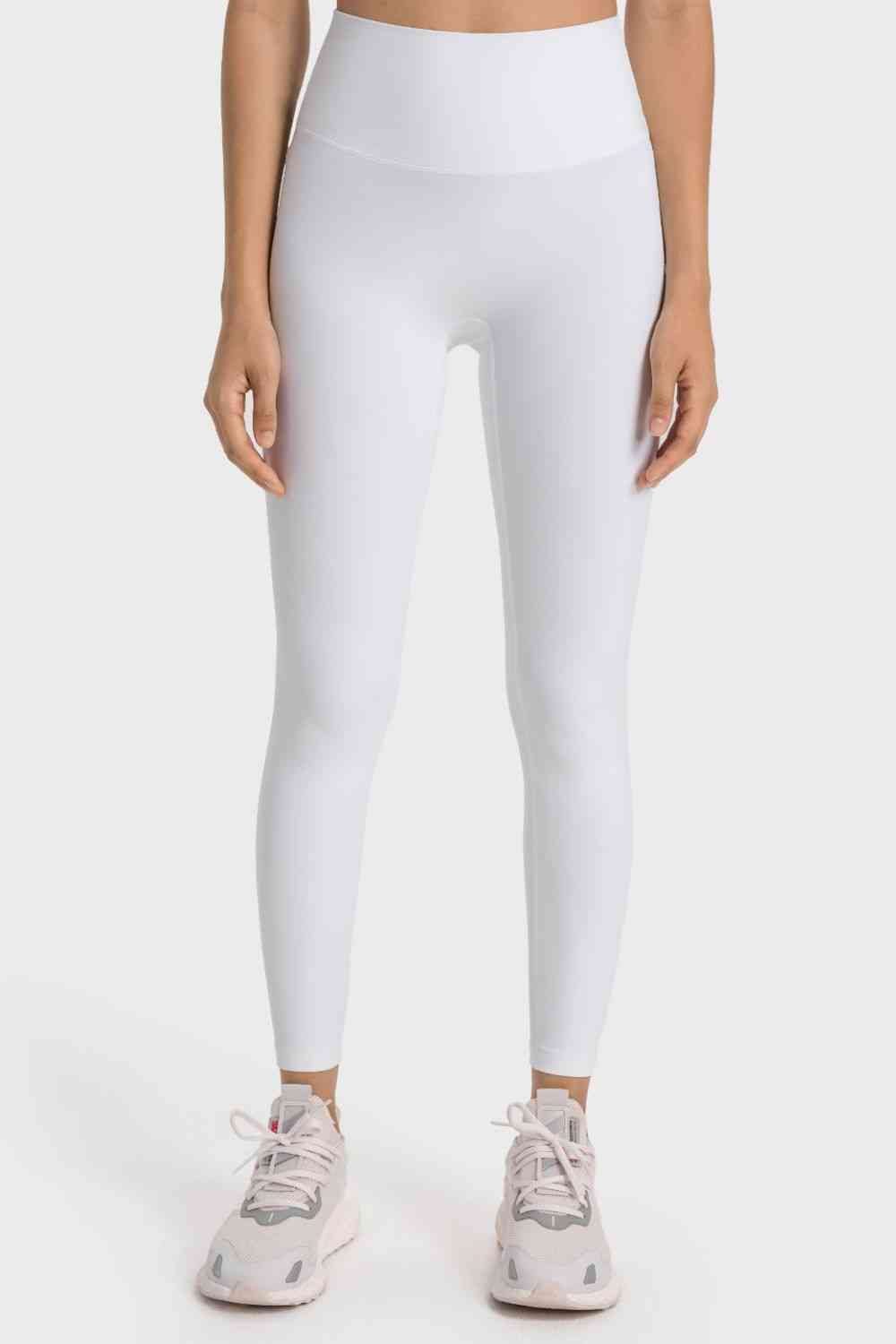 High-Rise Wide Waistband Yoga Leggings Bazaarbey