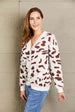 Woven Right Animal Print Button Front Sweater Cardigan Trendsi