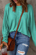 Seam Detail Round Neck Long Sleeve Top Trendsi