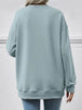 Round Neck Long Sleeve Sweatshirt Trendsi