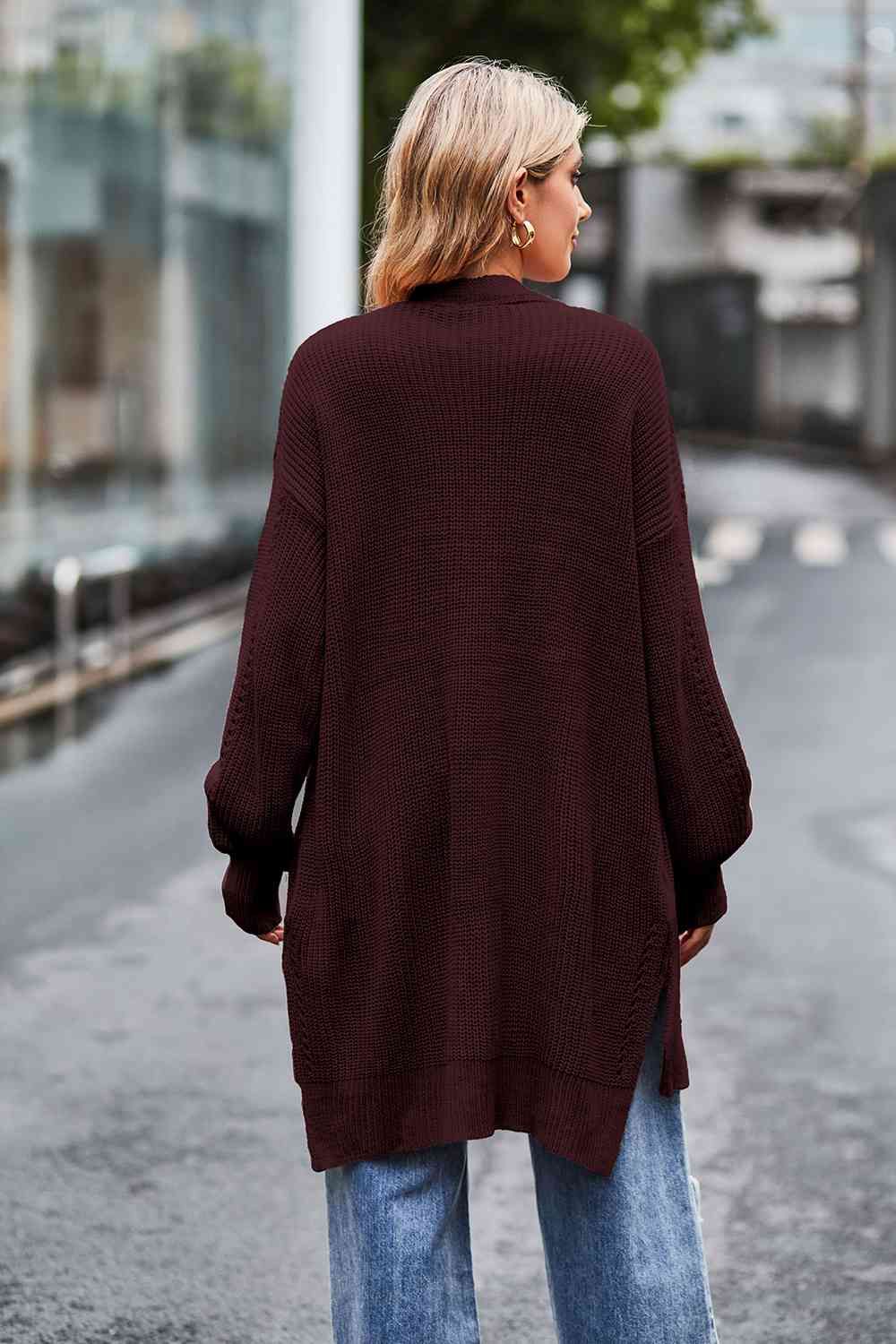  Dropped Shoulder  Cardigan Bazaarbey