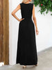  Neck Sleeveless Maxi Dress -BazaarBey - www.shopbazaarbey.com