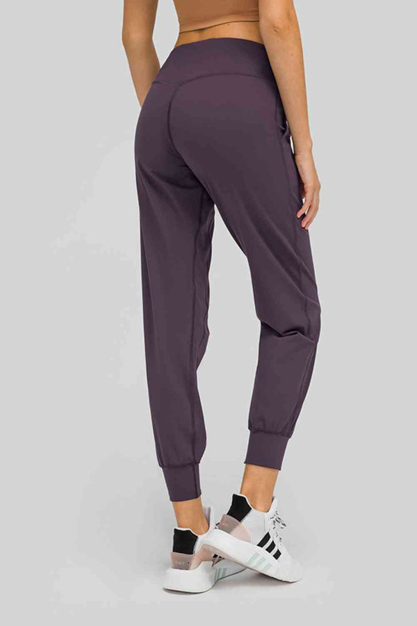Wide Waistband Slant Pocket Pants Bazaarbey