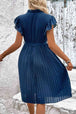 Tie Neck Belted Pleated Dress -BazaarBey - www.shopbazaarbey.com