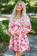 Floral Square Neck Layered Dress -BazaarBey - www.shopbazaarbey.com