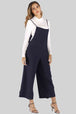  Cropped Wide Leg Overalls with Pockets Bazaarbey