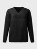 V-Neck Long Sleeve Knit Top Bazaarbey