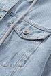 Distressed Hooded Denim Jacket Bazaarbey