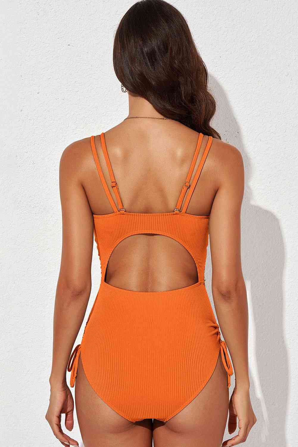 Tied  Plunge One-Piece Swimsuit Trendsi