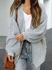 Drop Shoulder Balloon Sleeve Cardigan Bazaarbey