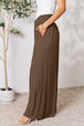   Smocked Wide Waistband Wide Leg Pants Bazaarbey
