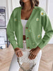 Floral Button Up Cardigan Trendsi