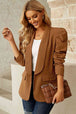  Puff Sleeve Shawl Collar Blazer Bazaarbey