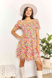 Smocked Sweetheart Neck Flounce Sleeve Mini Dress -BazaarBey - www.shopbazaarbey.com