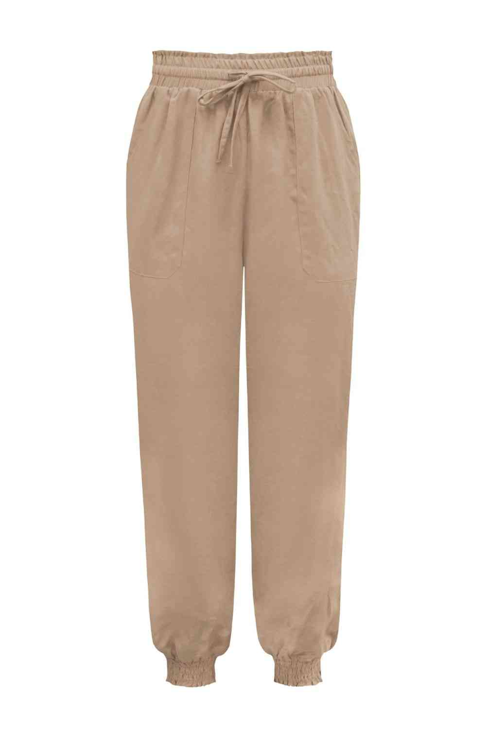 Tied Long Joggers with Pockets Bazaarbey