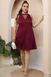 Plus Size Cutout Round Neck Sleeveless Dress -BazaarBey - www.shopbazaarbey.com