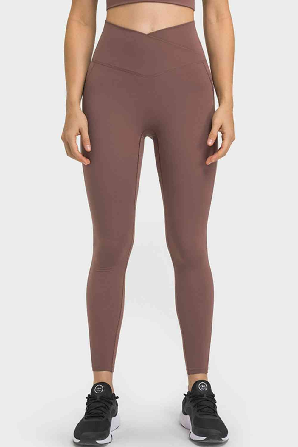 V-Waist Yoga Leggings with Pockets Bazaarbey