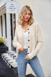 Button Down Exposed Seam Cardigan Trendsi