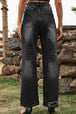 Distressed Buttoned Loose Fit Jeans Trendsi