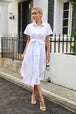 Tied Button Up Shirt Dress -BazaarBey - www.shopbazaarbey.com