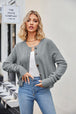 Button Down Exposed Seam Cardigan Trendsi