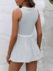 Striped Lace Trim Round Neck Tank Bazaarbey