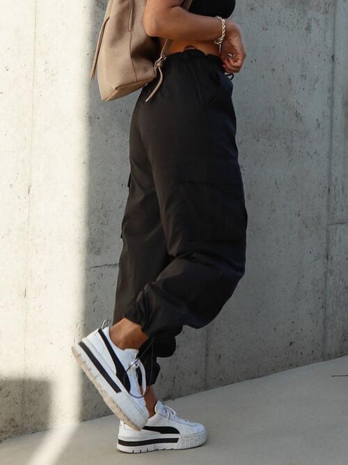 Drawstring Pants with Pockets Bazaarbey