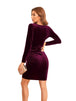 Long Sleeve Tulip Hem Dress -BazaarBey - www.shopbazaarbey.com