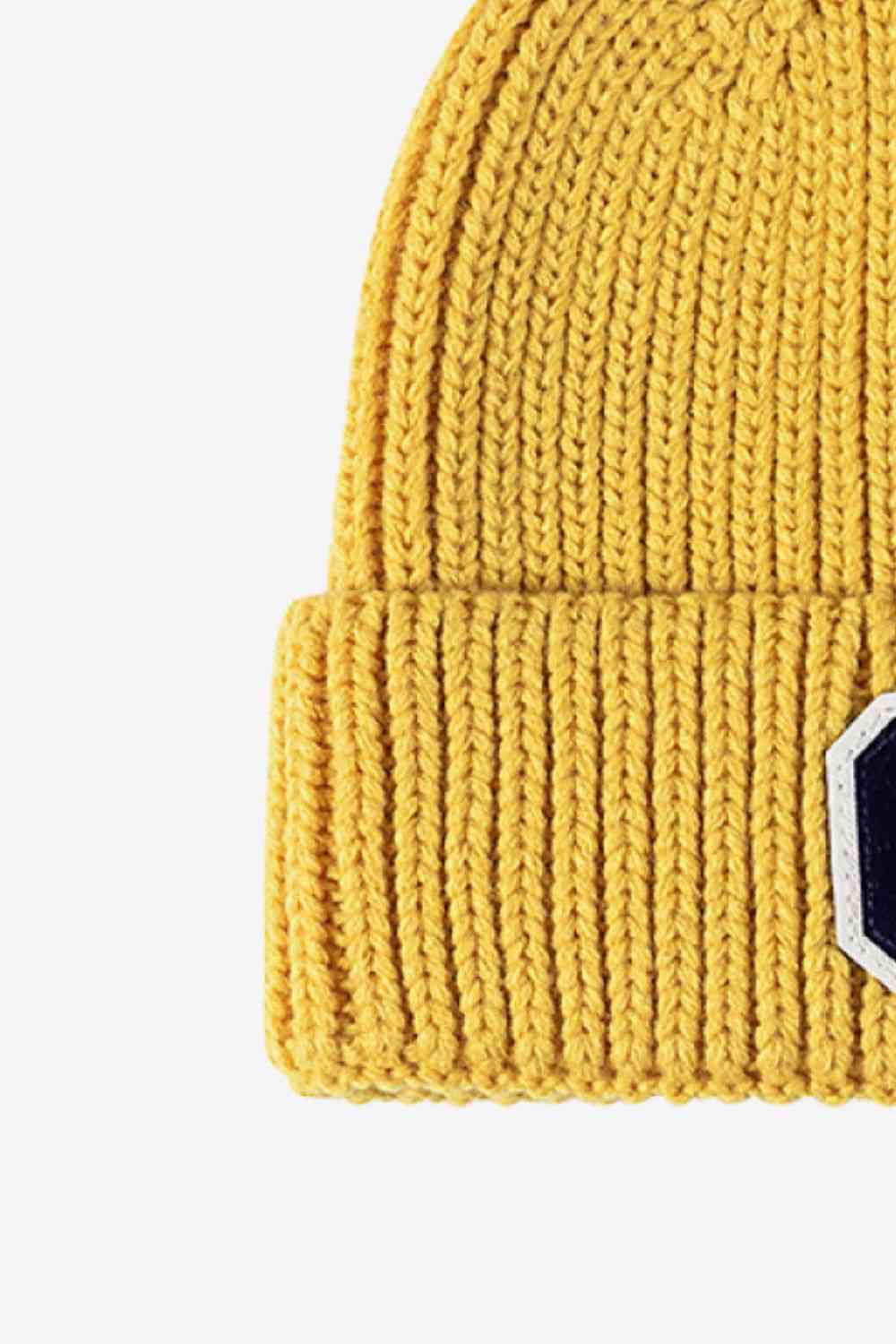 Letter C Patch Cuffed Beanie Trendsi
