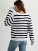  Striped Button Front Cardigan Trendsi