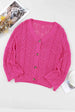 BazaarBey Openwork Button Down Cardigan Trendsi