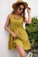Tassel Tie Lace Trim Sleeveless Dress -BazaarBey - www.shopbazaarbey.com