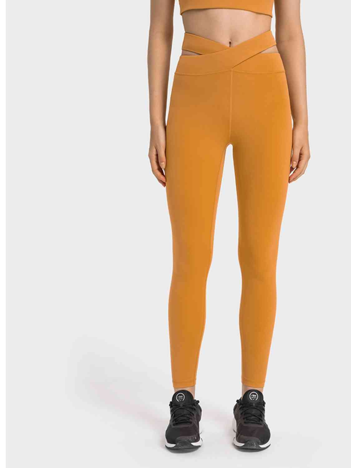 Crisscross Cutout Sports Leggings Bazaarbey