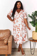  Printed  Balloon Sleeve Dress -BazaarBey - www.shopbazaarbey.com