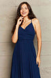 Tie Back Spaghetti Strap Pleated Dress -BazaarBey - www.shopbazaarbey.com