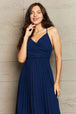 Tie Back Spaghetti Strap Pleated Dress -BazaarBey - www.shopbazaarbey.com