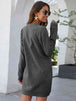 Round Neck Long Sleeve Mini Dress with Pockets -BazaarBey - www.shopbazaarbey.com