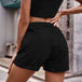 Cuffed Denim Shorts with Pockets Bazaarbey