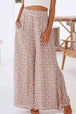  Polka Dot High Waist Wide Leg Pants with Pockets Bazaarbey