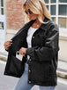 Button Up Denim Jacket with Pockets Bazaarbey